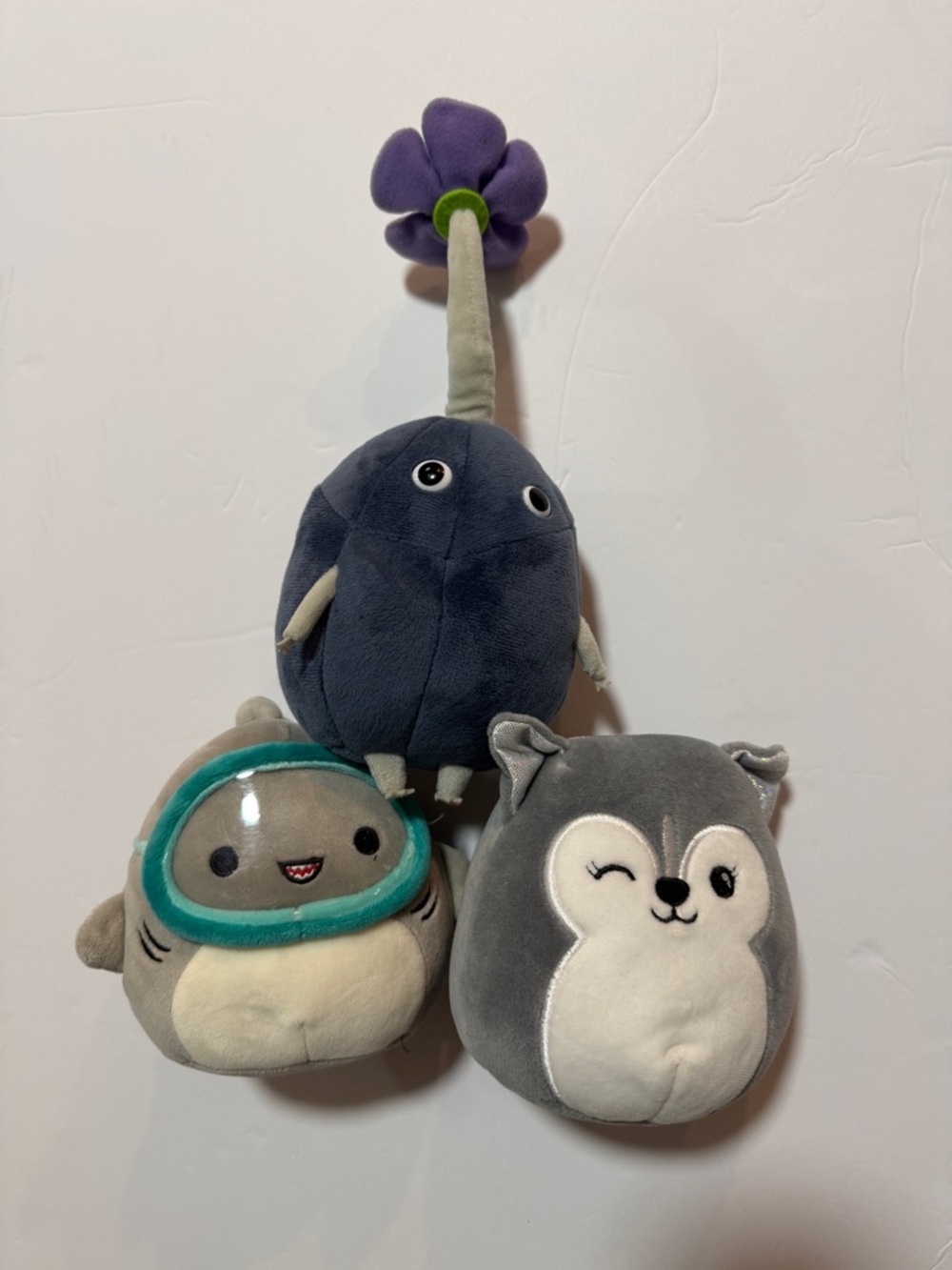 Squishmallows Gray, Navy & Purple Plush Trio